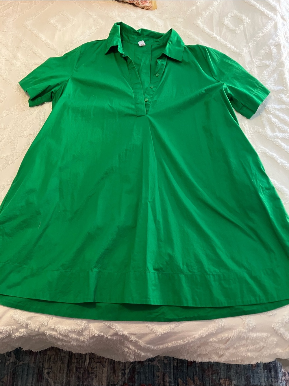 Old Navy Kelly Green Cotton Swing Dress
